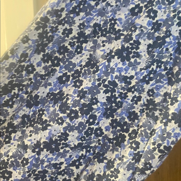 J. Jill 3/4 Sleeve Floral size 1X Dress Blue and White - Picture 3 of 5